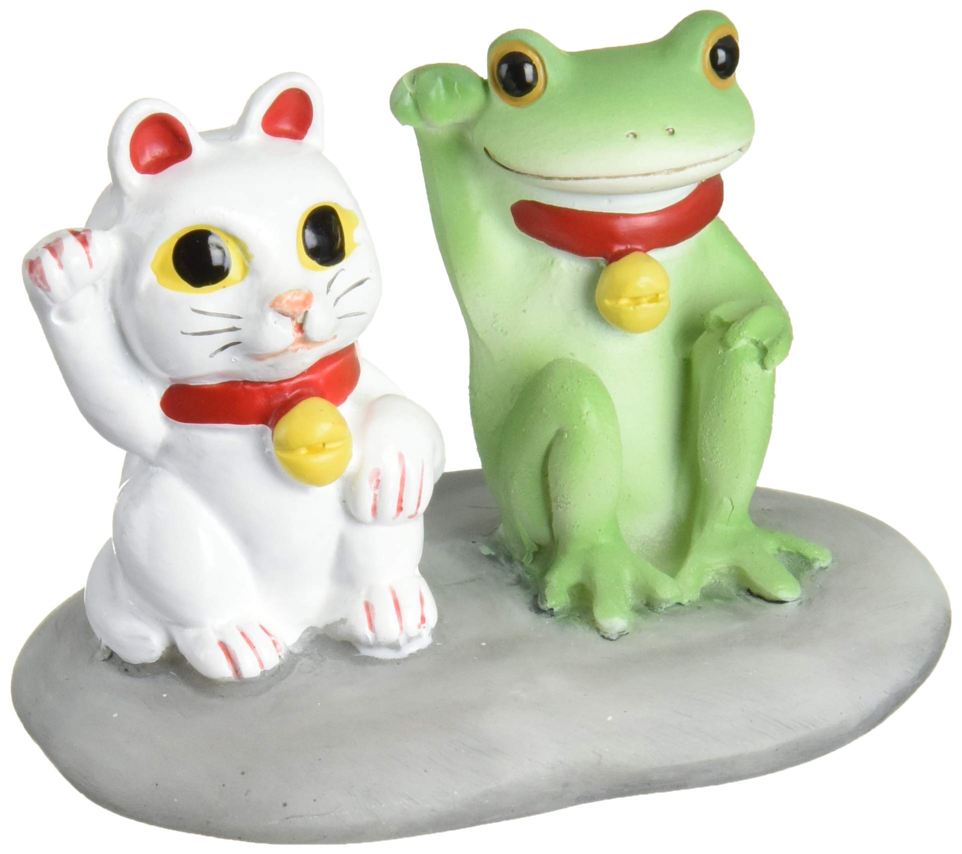 Amazon.co.jp: ダイカイ(DAIKAI) 置物 コポー まねきねことカエル